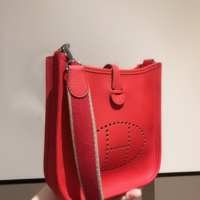 HM EVELYNE MINI 18 RED CALFSKIN