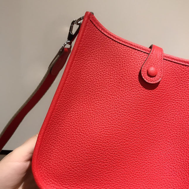 HM EVELYNE MINI 18 RED CALFSKIN