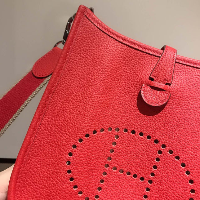 HM EVELYNE MINI 18 RED CALFSKIN