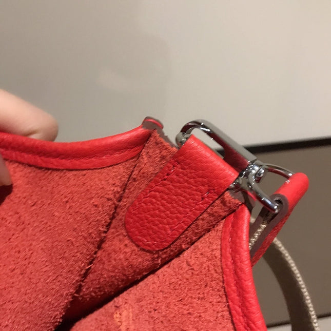 HM EVELYNE MINI 18 RED CALFSKIN