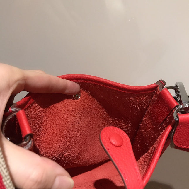 HM EVELYNE MINI 18 RED CALFSKIN
