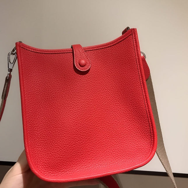 HM EVELYNE MINI 18 RED CALFSKIN
