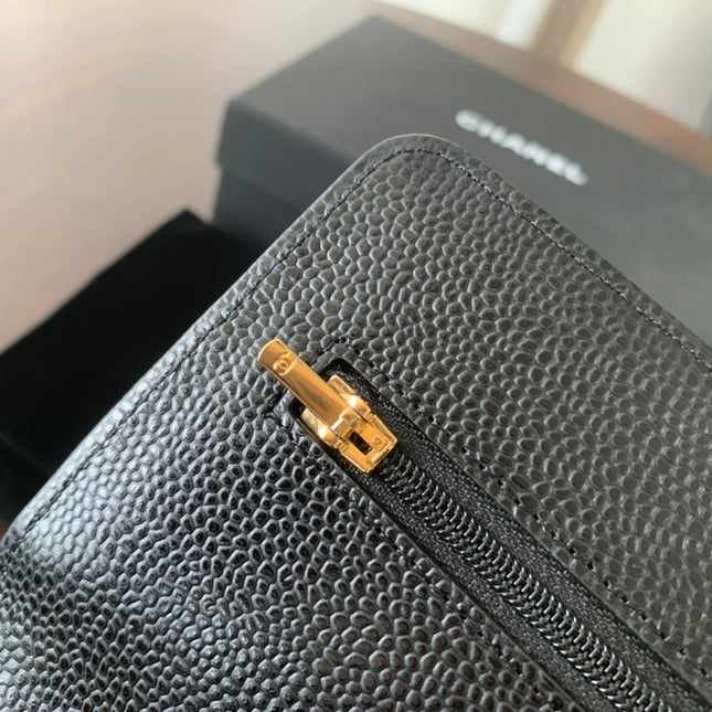 WOC 19CM BLACK CAVIAR GOLD HARDWARE