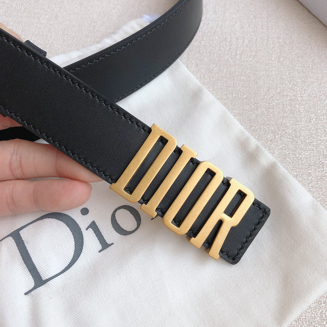 DIOR 25S BELT 30 MM IN BLACK CALFSKIN 613179