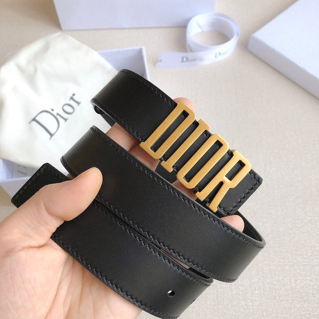 DIOR 25S BELT 30 MM IN BLACK CALFSKIN 613179