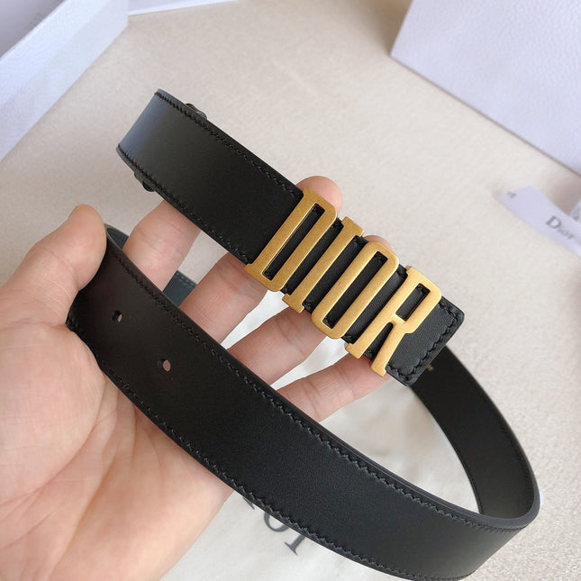 DIOR 25S BELT 30 MM IN BLACK CALFSKIN 613179