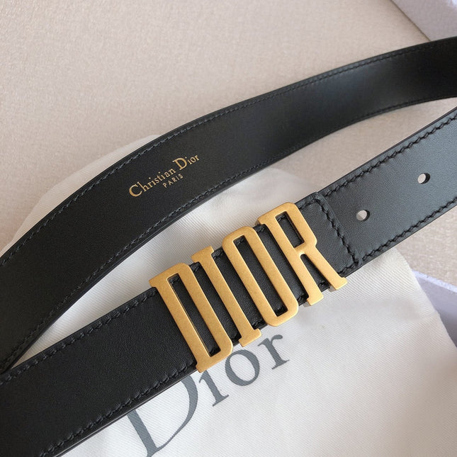 DIOR 25S BELT 30 MM IN BLACK CALFSKIN 613179