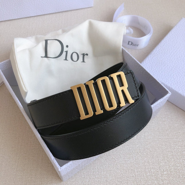 DIOR 25S BELT 30 MM IN BLACK CALFSKIN 613179