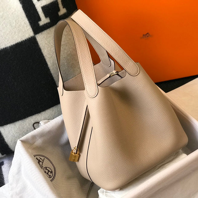 picotin lock 18 light beige togo ghw
