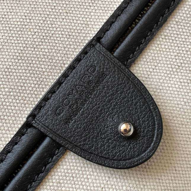 SAINT LOUIS 30 IN BLACK GOYARDINE CANVAS MIX CALFSKIN
