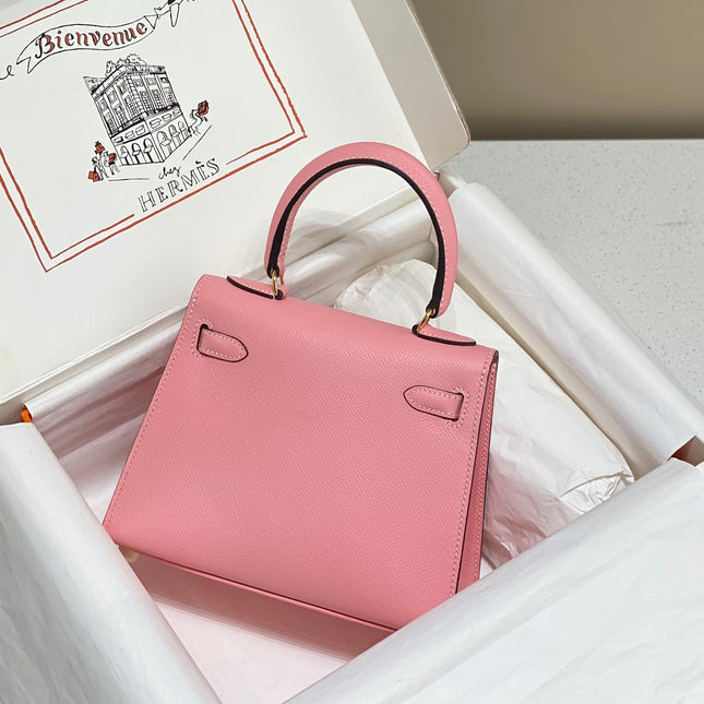 HM KELLY 20 BABY PINK EPSOM GOLD-TONE HARDWARE