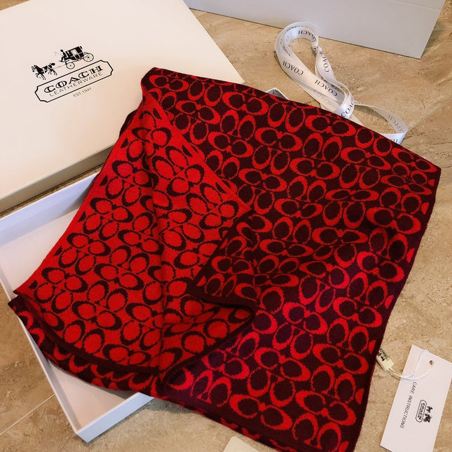 KNIT CASHMERE SCARF GARNET RED MIX BLACK 619590