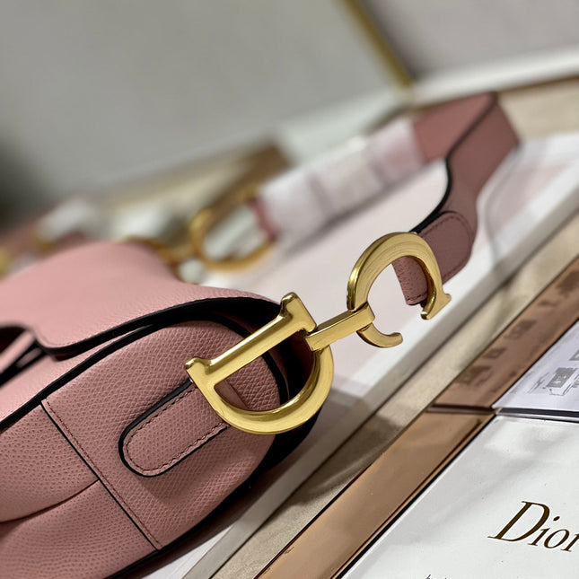 DIOR 26S SADDLE BAG 19 IN PINK CALFSKIN