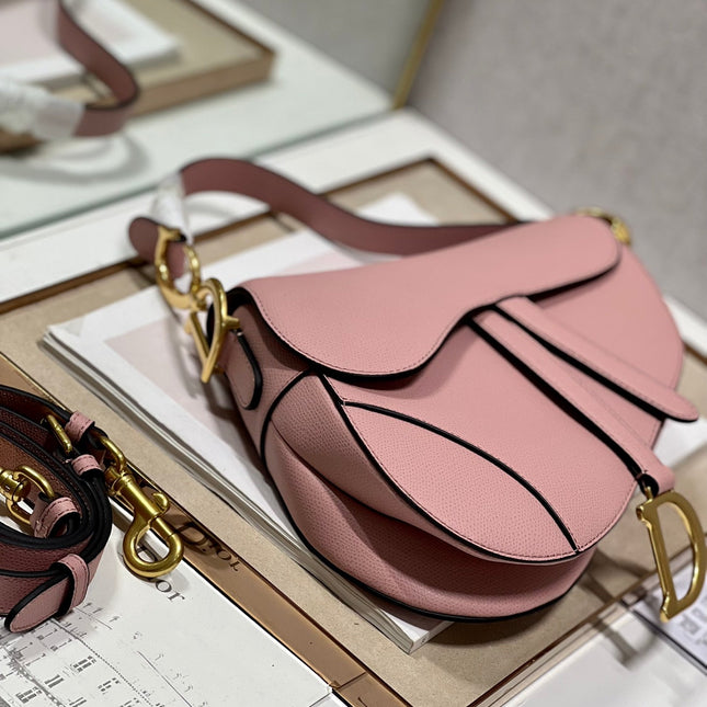 DIOR 26S SADDLE BAG 19 IN PINK CALFSKIN