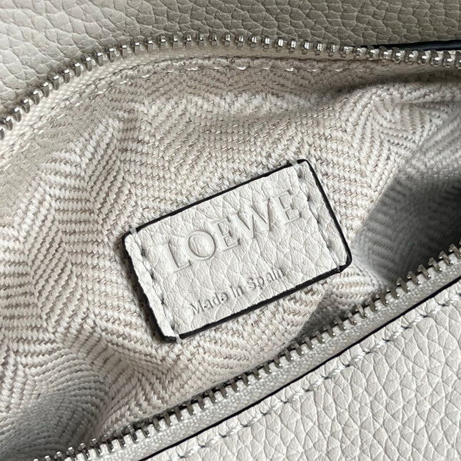 LOE MINI 18 PUZZLE BAG IN WHITE CALFSKIN