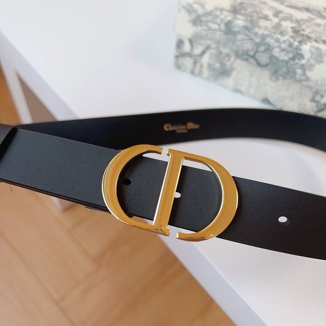 DIOR 25S BELT 30 MM IN BLACK CALFSKIN 613180