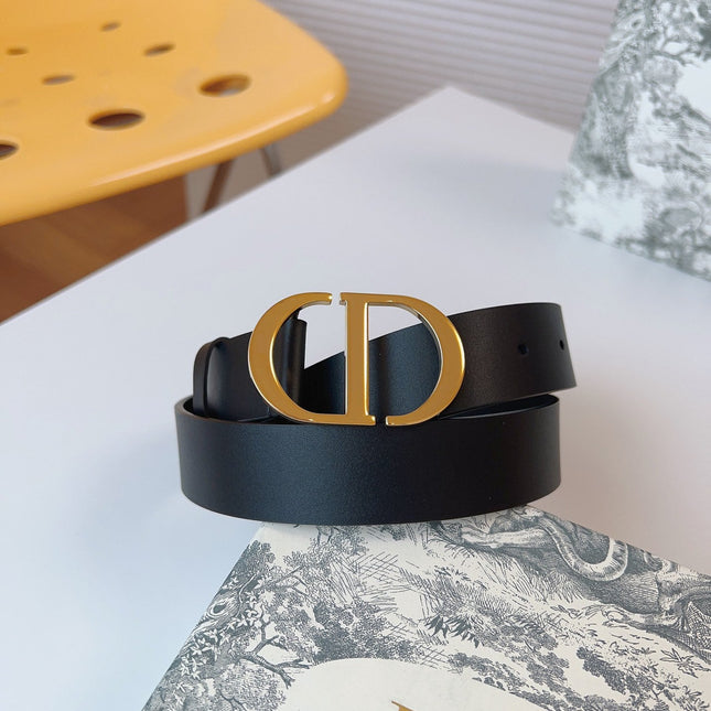 DIOR 25S BELT 30 MM IN BLACK CALFSKIN 613180