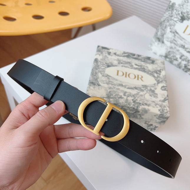 DIOR 25S BELT 30 MM IN BLACK CALFSKIN 613181