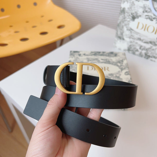 DIOR 25S BELT 30 MM IN BLACK CALFSKIN 613181