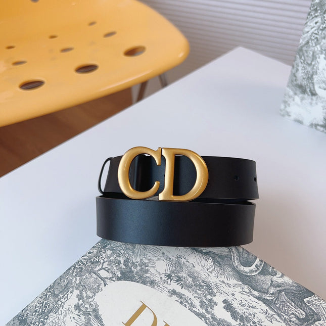 DIOR 25S BELT 30 MM IN BLACK CALFSKIN 613182