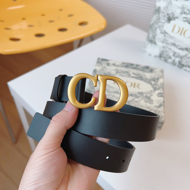 DIOR 25S BELT 30 MM IN BLACK CALFSKIN 613182