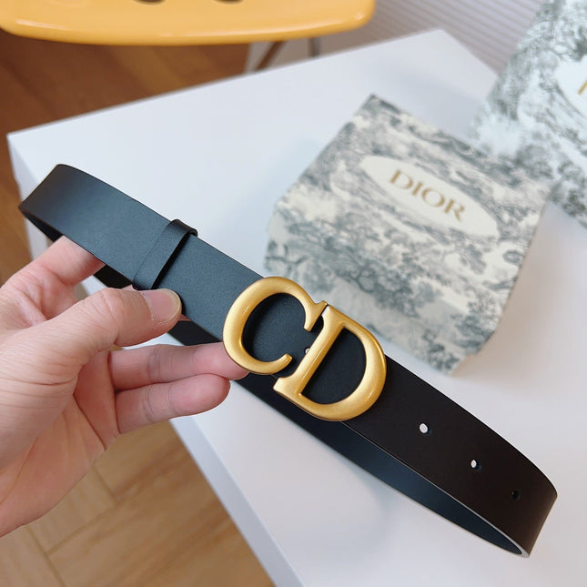 DIOR 25S BELT 30 MM IN BLACK CALFSKIN 613182