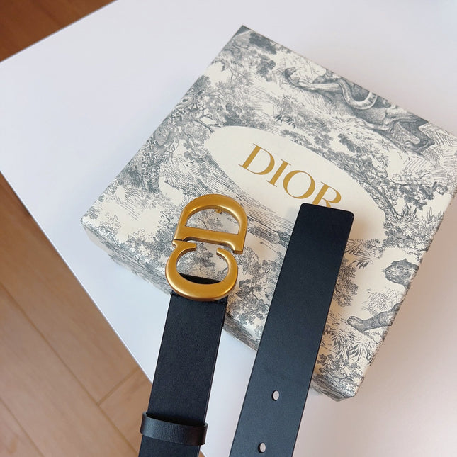 DIOR 25S BELT 30 MM IN BLACK CALFSKIN 613182