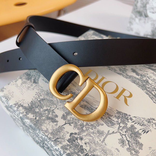 DIOR 25S BELT 30 MM IN BLACK CALFSKIN 613182
