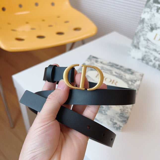 DIOR 25S BELT 20 MM IN BLACK CALFSKIN 613184