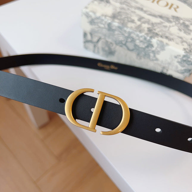 DIOR 25S BELT 20 MM IN BLACK CALFSKIN 613184