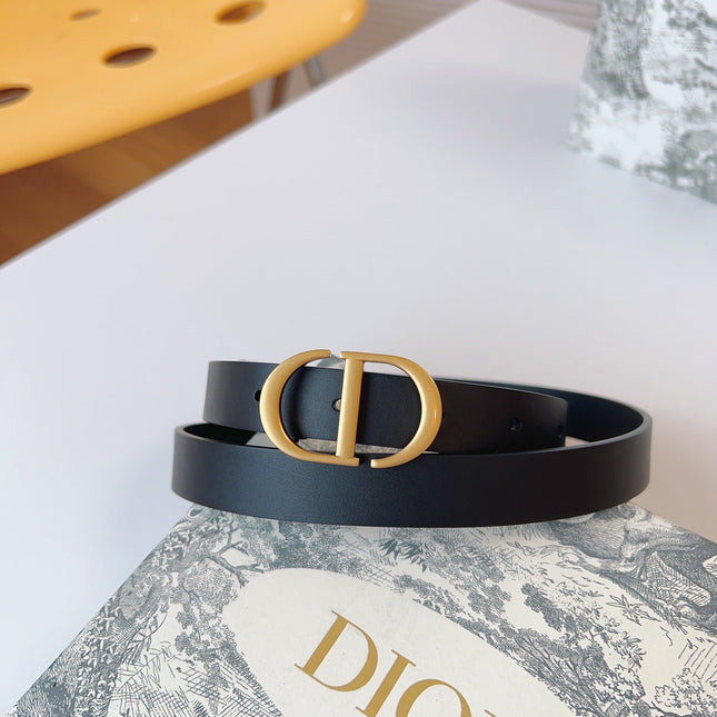 DIOR 25S BELT 20 MM IN BLACK CALFSKIN 613184