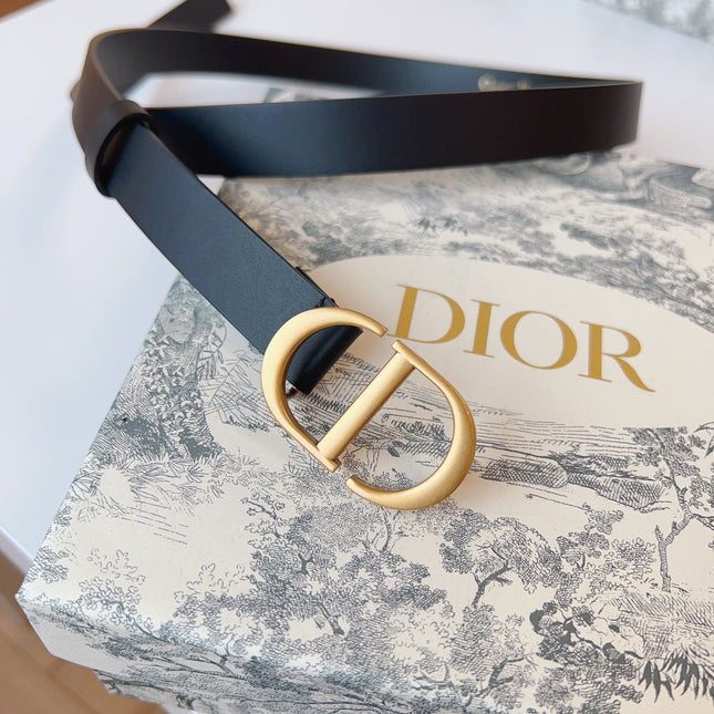 DIOR 25S BELT 20 MM IN BLACK CALFSKIN 613184