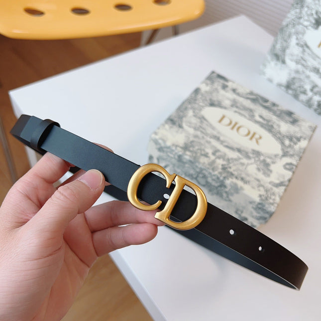 DIOR 25S BELT 20 MM IN BLACK CALFSKIN 613185