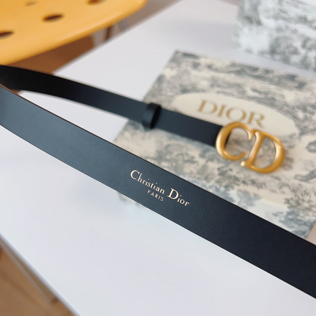 DIOR 25S BELT 20 MM IN BLACK CALFSKIN 613185