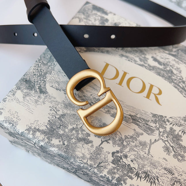 DIOR 25S BELT 20 MM IN BLACK CALFSKIN 613185