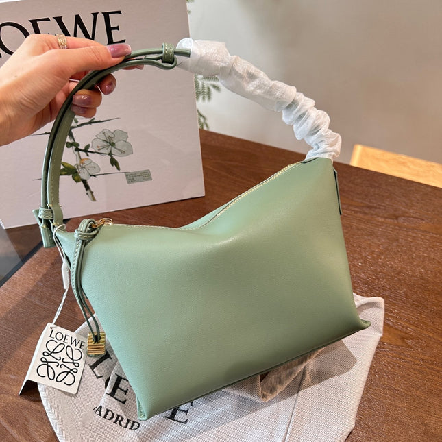 LOE LUNA HOBO 20 BAG IN GREEN MINT CALFSKIN