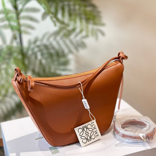 LOE LUNA HOBO 27 BAG IN WARM DESSERT CALFSKIN