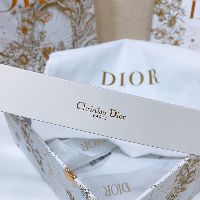 DIOR 25S BELT 30 MM IN WHITE CALFSKIN 586582
