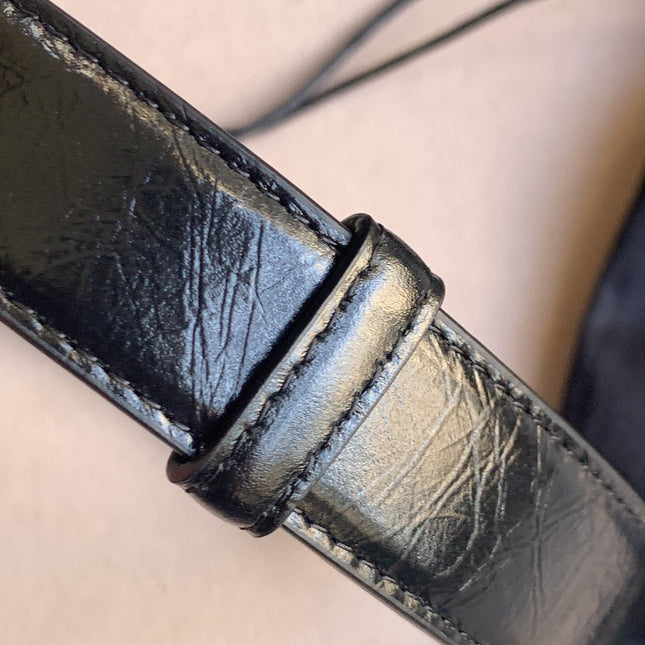 YSL 25S BELT 24 MM IN BLACK CALFSKIN STYLE 1 529687