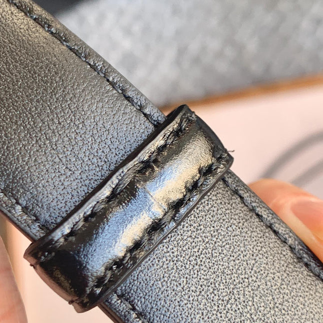 YSL 25S BELT 24 MM IN BLACK CALFSKIN STYLE 1 529687
