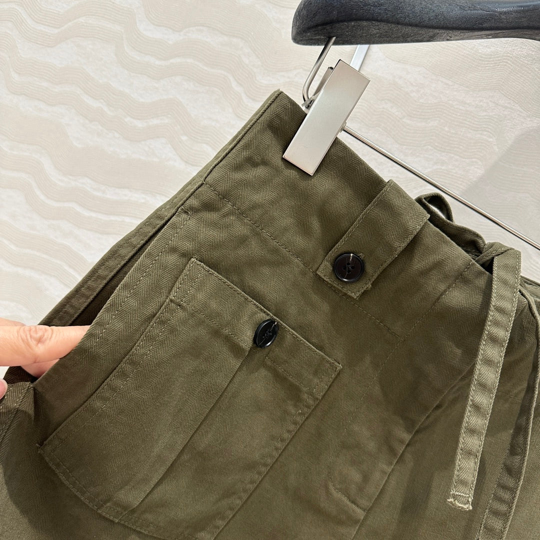 PRADA FASHION MOSS GREEN SHORTS 263938
