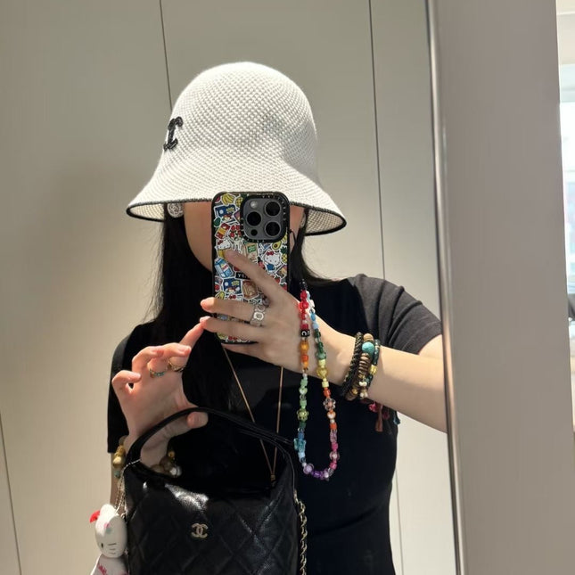 KNITTED BUCKET HAT IVORY 665963