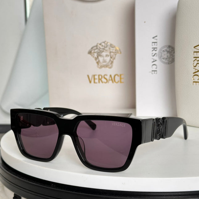 EMBOSSED LOGO MEDUSA BIGGIE SQUARE FRAME SUNGLASSES VE4483D IN ACETATE