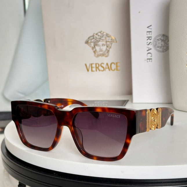 EMBOSSED LOGO MEDUSA BIGGIE SQUARE FRAME SUNGLASSES VE4483D IN ACETATE