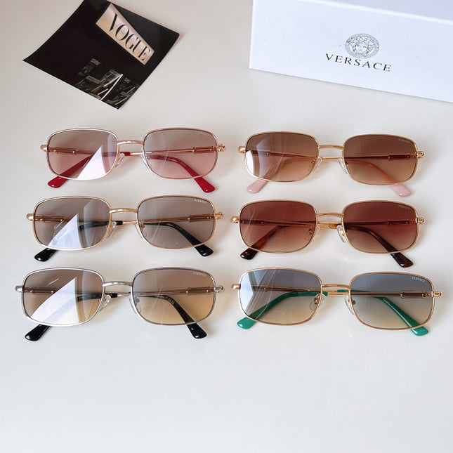 DAMIER PLAQUE RECTANGULAR FRAME SUNGLASSES MOD X15S IN METAL
