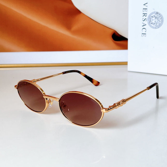 DAMIER PLAQUE OVAL FRAME SUNGLASSES MOD X13  IN METAL