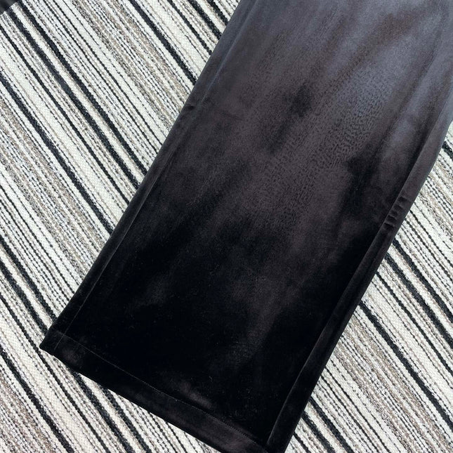 CHANEL 25S STRAIGHT-LEG VELVET PANTS 445