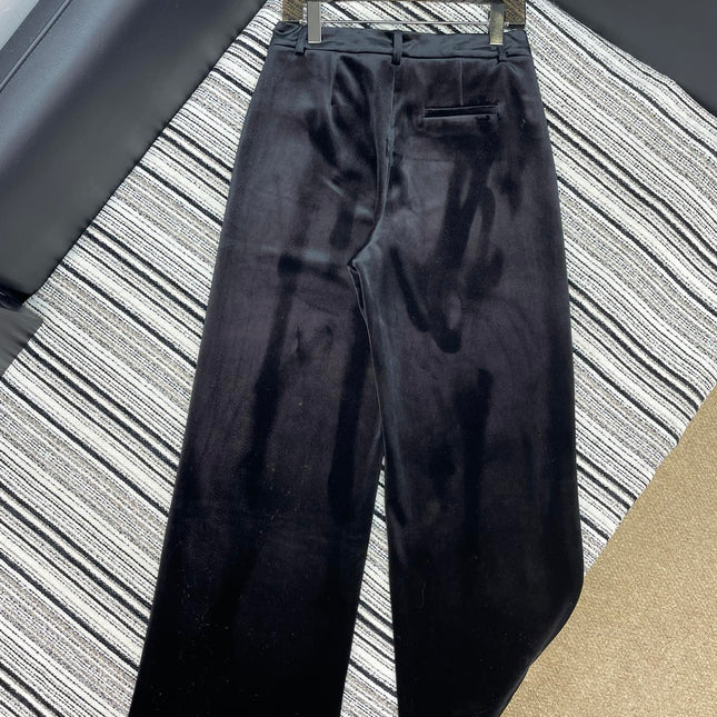 CHANEL 25S STRAIGHT-LEG VELVET PANTS 445