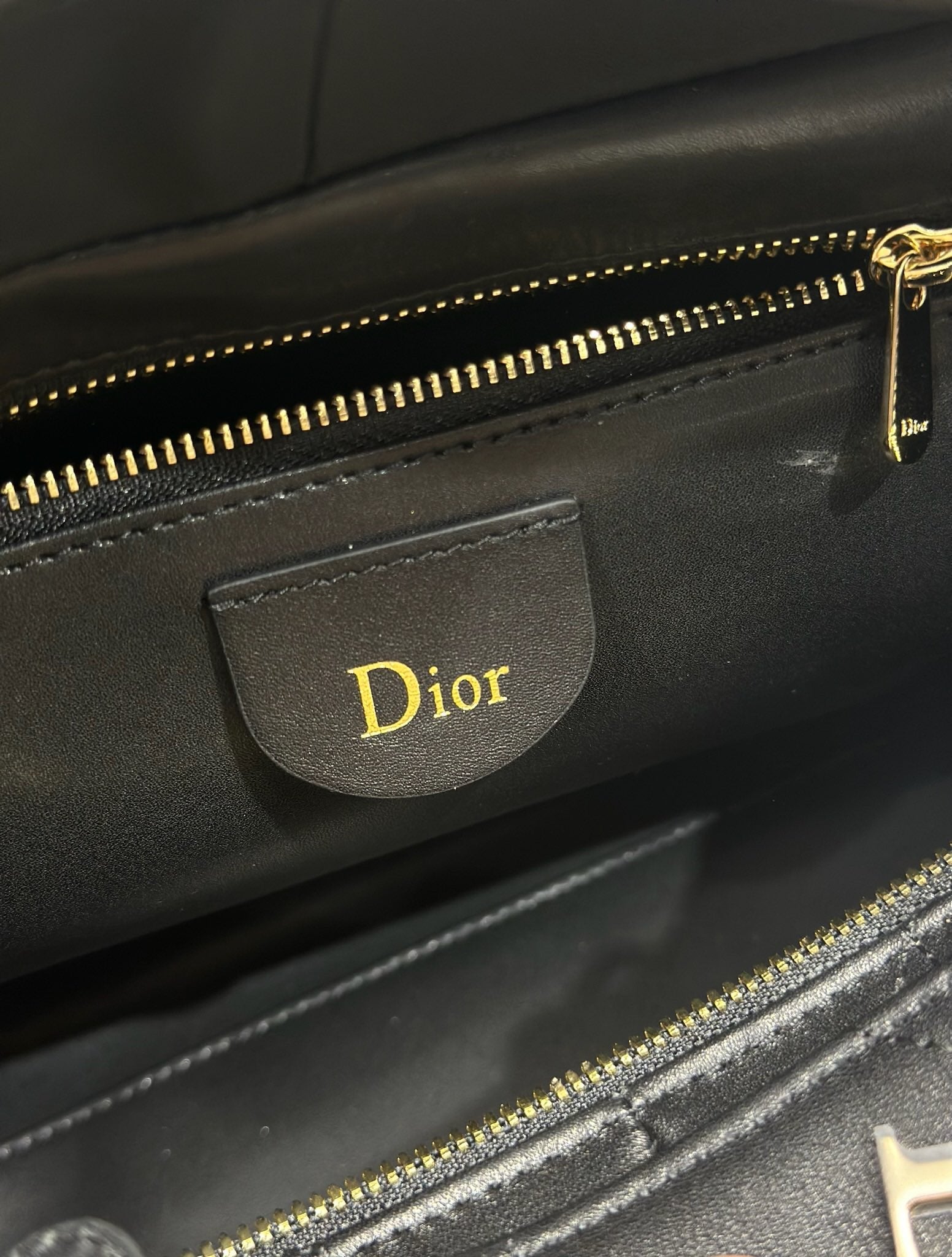 DIOR 26S CANNAGE GRANVILLE 34 IN BLACK CALFSKIN