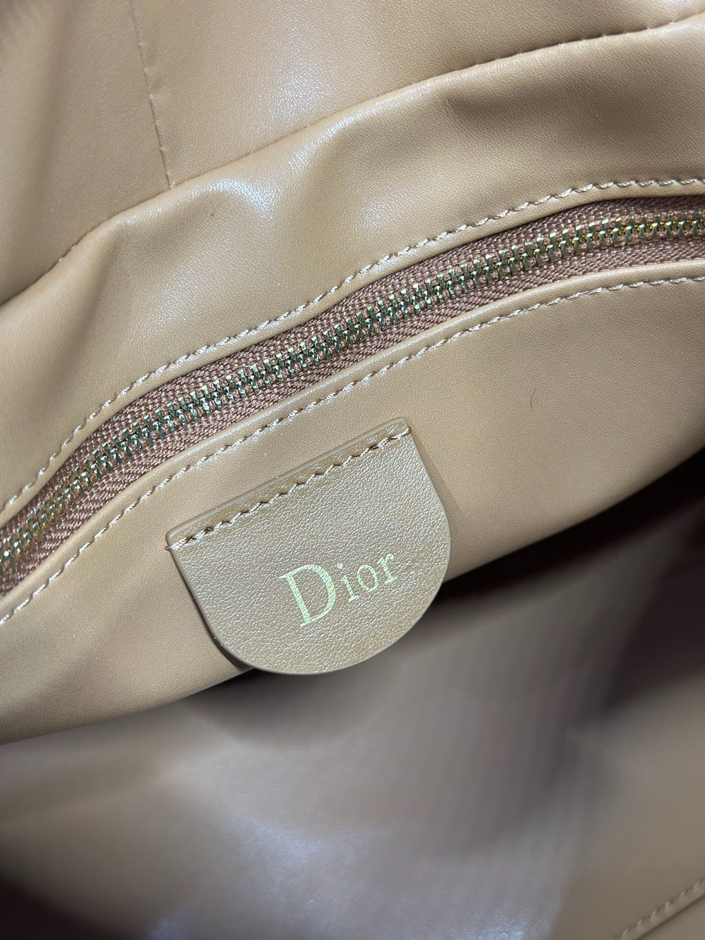 DIOR 26S CANNAGE GRANVILLE BAG 34 IN LIGHT BROWN CALFSKIN